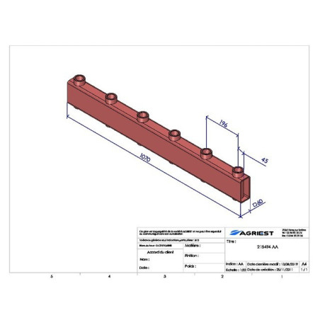 ZINKENHALTER LG 1070 6-SACK-ZYLINDER C 120X60X6 TYP MX 260
