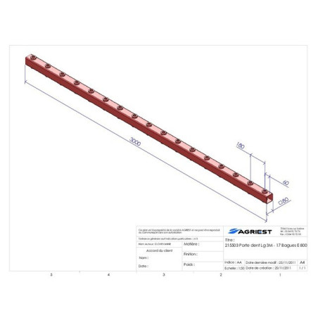 PORTE DENT LG 3000 17 ZAKKEN E800 C 80X80X5 A COUPER