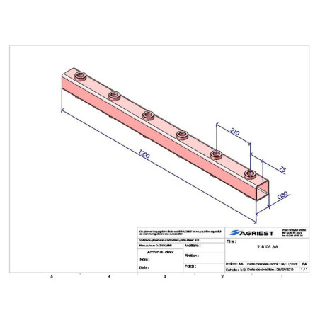 PORTADENTI LG 1200 6 BAG E800 C80X80X5