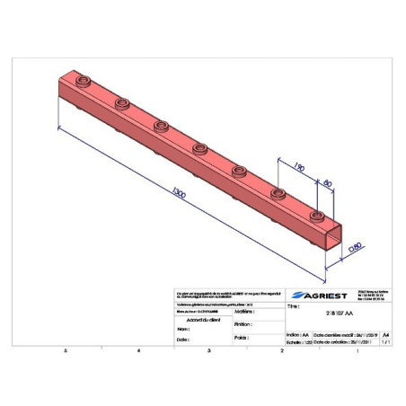 PORTADIENTES LG 1300 7 BAGS E800 C80X80X5