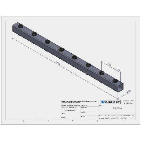 TINE HOLDER LG 1500 8 BAG E800 C80X80X5