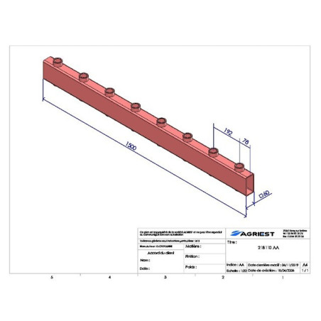 PORTADENTI LG 1500 8 BAG CYL C120X60X6