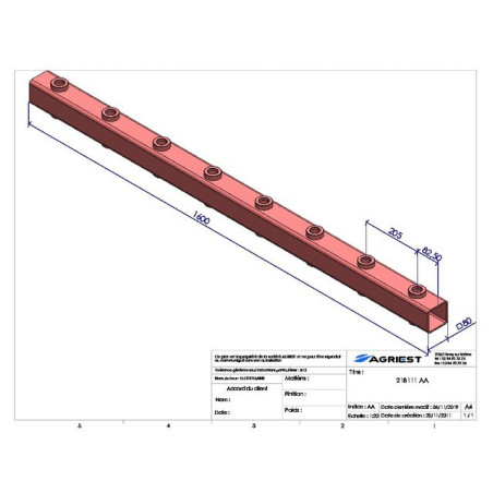 PORTADENTI LG 1600 8 SACCHETTI E800 C80X80X5