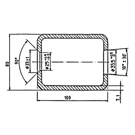 KVE 6-HOLE 241329 STAND 100X80 LG1000