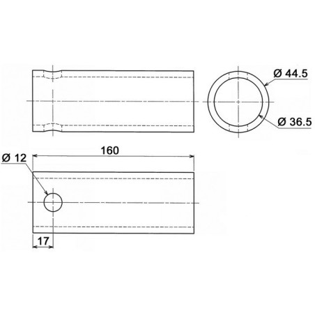 ADAPTADOR RING Ø35 PERFORADO Ø12 LG1