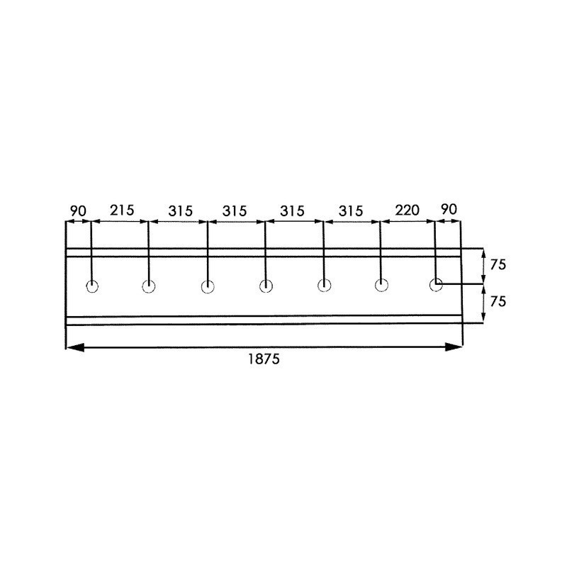 BLADE 150X16X1875 400HB 2755 KOM500 ROOD
