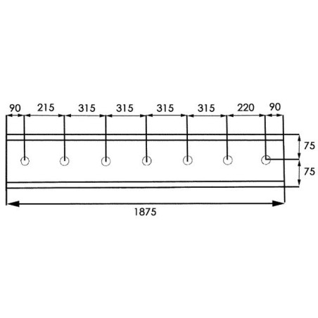 BLADE 150X16X1875 400HB 2755 KOM500 ROJO