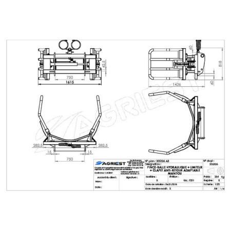 HYDRAULISCHE KUGELKLEMME MANITOU-AV-BEGRENZER+EUR-VENTIL+VENTIL