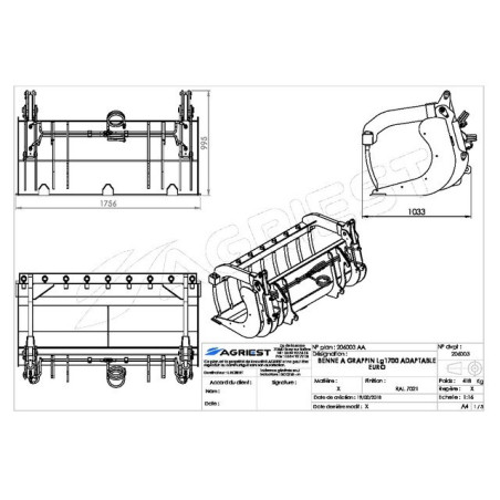 SECCHIO GRAB AP-BG AVC DTSLG1700 M EURO SS ST