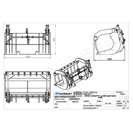 GRAB BUCKET AP-BG AVC DTSLG1500 M EURO SS ST