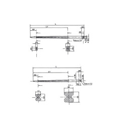 DENTE DELLA FORCELLA Ø35/22 LG 820 ALESAGGIO Ø11 PROF