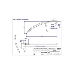 DENTE A FORCHETTA Ø25 LG 550 TIPO R515 CURVO