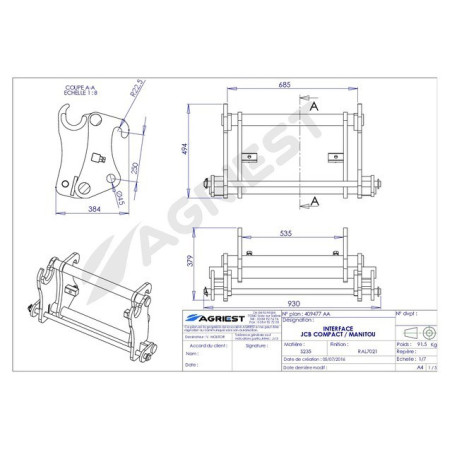 COMPACT-MANITOU JCB LOADER-SCHNITTSTELLE