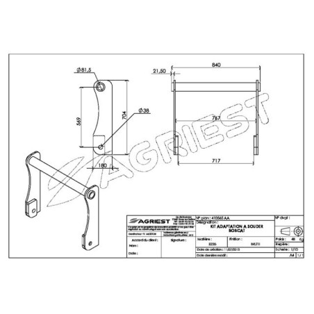 BOBCAT ROUGH WELD ADAPTERKIT