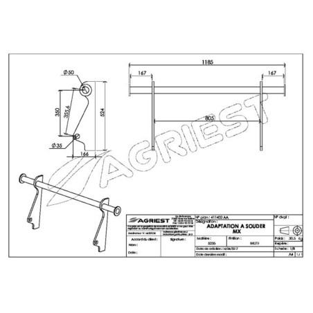 KIT ADAPTATION BRUTE A SOUDERMX