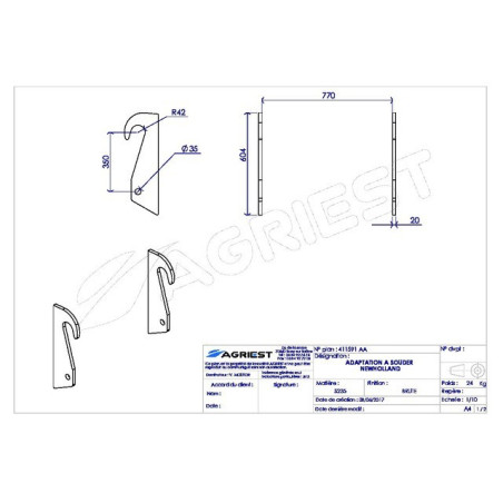 KIT ADAPTATION BRUTE A SOUDERNEW HOLLAND