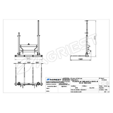 PIC BOTTE AP 1802 Quick&Safe 4 DTS Ø45 LG1200 0 EURO