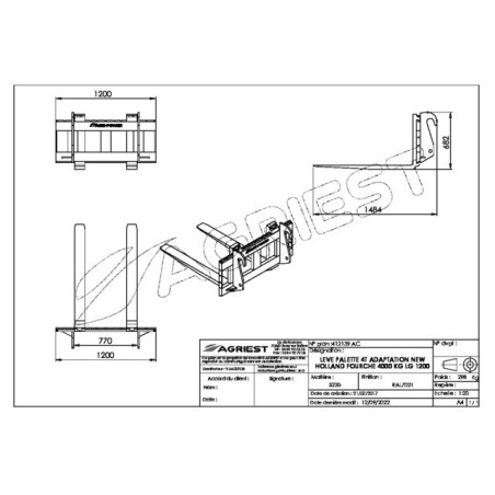 PALLETLIFT 4T VORK 1200 TYPE NEW HOLLAND D