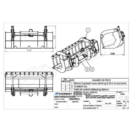 GRAB BUCKET AP-BG AVC DTSLG2100 M MANITOU U