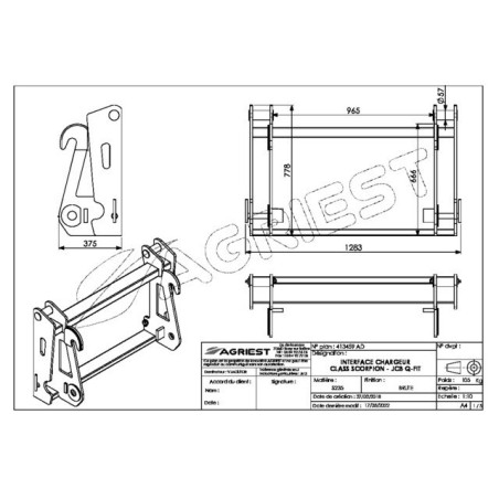 LADEGERÄT-SCHNITTSTELLE CLAAS SCORP-JCB Q-FIT / JC CB Q-FIT R