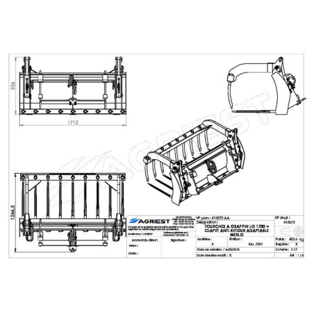 FORCELLA A RAMPINO AP-FG AV DTS LG1700 M MERLO