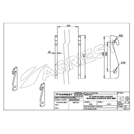 KIT DI MONTAGGIO GREZZO WEIDEMANN 3070/3080