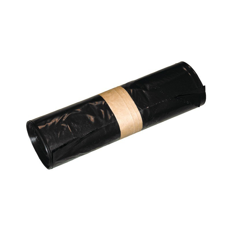 SACCO DELLA SPAZZATURA IN POLIETILENE NERO 100 LITRI 55 MICRON SCATOLA DA 200 SACCHI