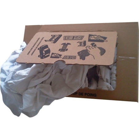 10 KG WEISSER BAUMWOLLSTOFF AUS PAPPE