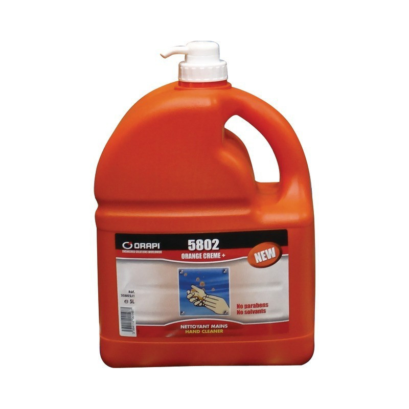 BOTELLA DE JABÓN CREMA DE NARANJA DE 5 LITROS ORAPI