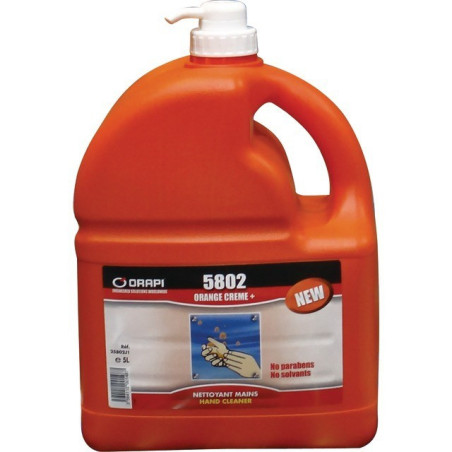 BOTELLA DE JABÓN CREMA DE NARANJA DE 5 LITROS ORAPI