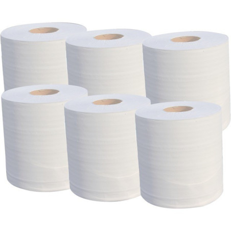 LOT 6 BOBINES OUATE BLANC ECO 450 19,5x30x6