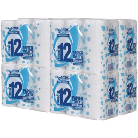 PAQUETE DE 2 CAPAS DE PAPEL HIGIÉNICO BLANCO 96 RLX