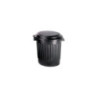 POUBELLE NOIRE AVEC COUVERCLE 80L
