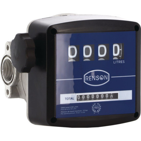 RENSON 4-CIJFERIGE MECHANISCHE METER 20 TOT 120L/MIN
