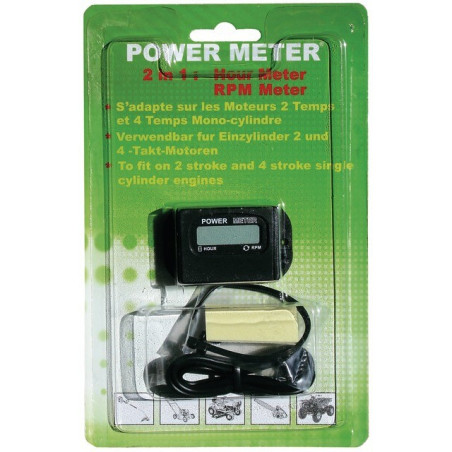 Stundenzähler mit Drehzahlzähler für 2/4 Schlag