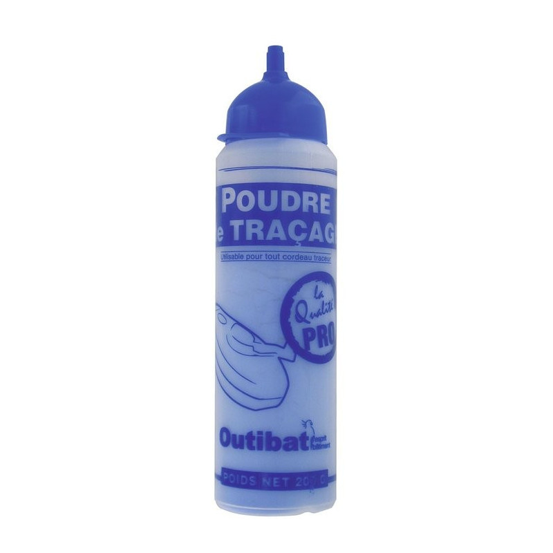 Biberon de poudre bleue
