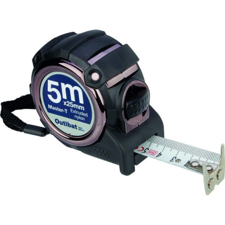 Misurazione bi-materiale - Outibat - 5m x 25mm - Gancio magnetico - Nastro in nylon estruso