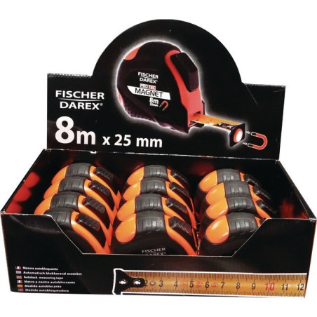 PANTALLA DE 12 METROS CON CINTA BIMATERIALIZADA DE 8 M X 25 MM FISCHER DAREX AUTOBLOQUEANTE MAGNÉTICO