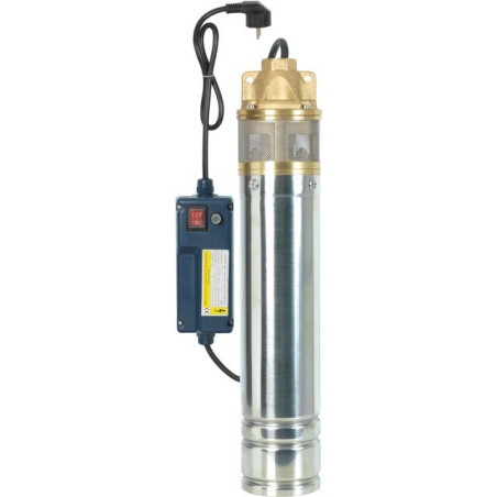 POMPA SUBACQUEA ACQUA LIMPIDA 750W 3000 L/H CORPO 90 MM IN ACCIAIO INOX