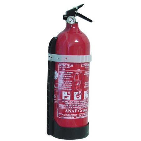 EXTINTOR DE PÓLVORA ABC 2 KG CON SOPORTE PARA TRANSPORTE