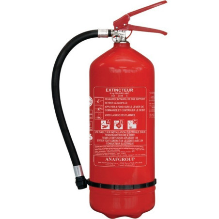 EXTINCTEUR A POUDRE ABC 6KG AVEC SUPPORT MURAL
