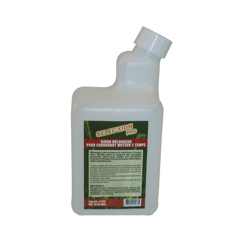 Botella medidora de 1 litro para mezcla en 2 tiempos