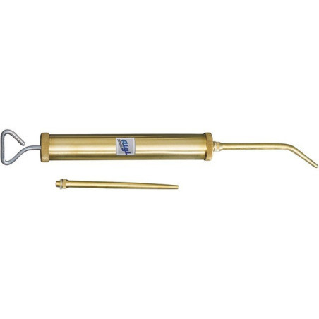 Jeringuilla de latón de 250 ml con pico recto y en ángulo