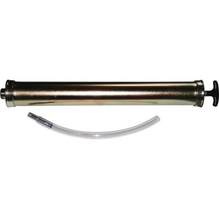 SIRINGA PRO IN ACCIAIO PLACCATO NICHEL DA 1000ML + BECCUCCIO DRITTO E GOMITO RENSON