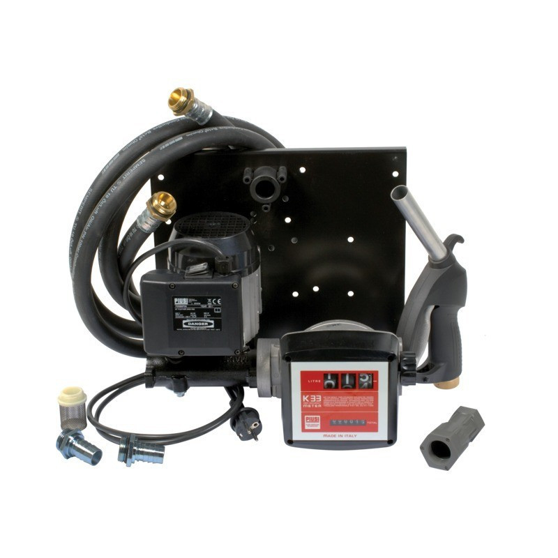 WANDMONTIERTE DIESEL-TRANSFERSTATION 56L/MIN PIUSI-HANDKANONE