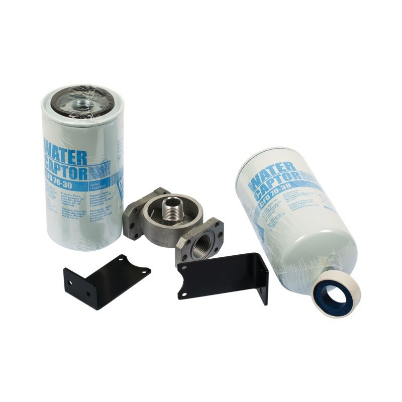 KIT FILTRE GO 70L/MIN ABSORBEUR D"EAU+ EQUERRES