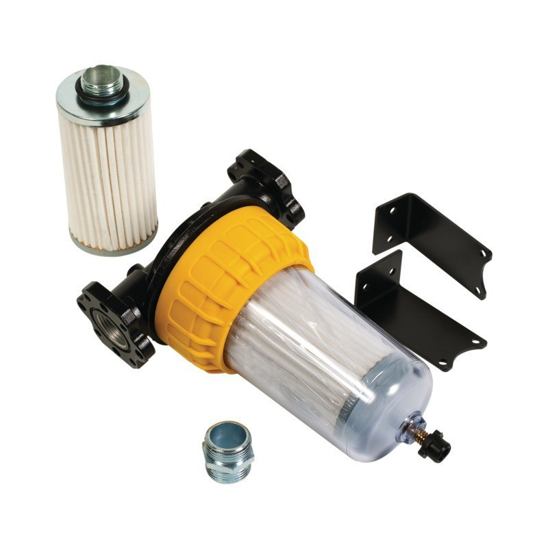 FILTRO CAPTOR TRASPARENTE 70L/MIN 30 μ CON 2 CARTUCCE, QUADRATI E RACCORDI PIUSI