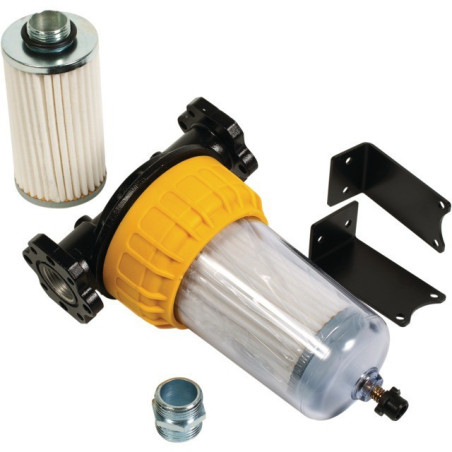 FILTRO CAPTOR TRANSPARENTE 70L/MIN 30 μ CON 2 CARTUCHOS, CUADRADOS Y ACCESORIOS PIUSI