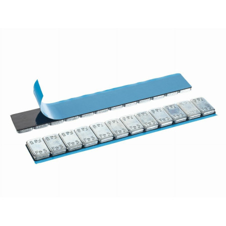 Masse collée en acier pour jantes aluminium SLIM, galvanisée argent, durable et élégante.