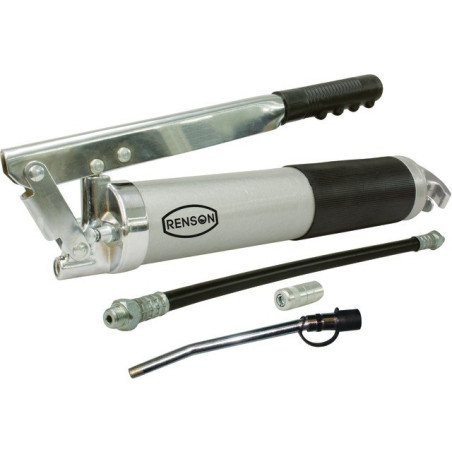 BOMBA DE GRASA PROFESIONAL FLEXIBLE DE PALANCA + PICO RÍGIDO